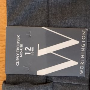 Worthington 12 Tall Curvy Trouser, Grey